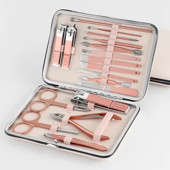

Nail Clippers Set 18-Piece Stainless Steel Accessories Nail Clippers Clamp Pedicure Beauty Nail Tools Can Be Customized Logo