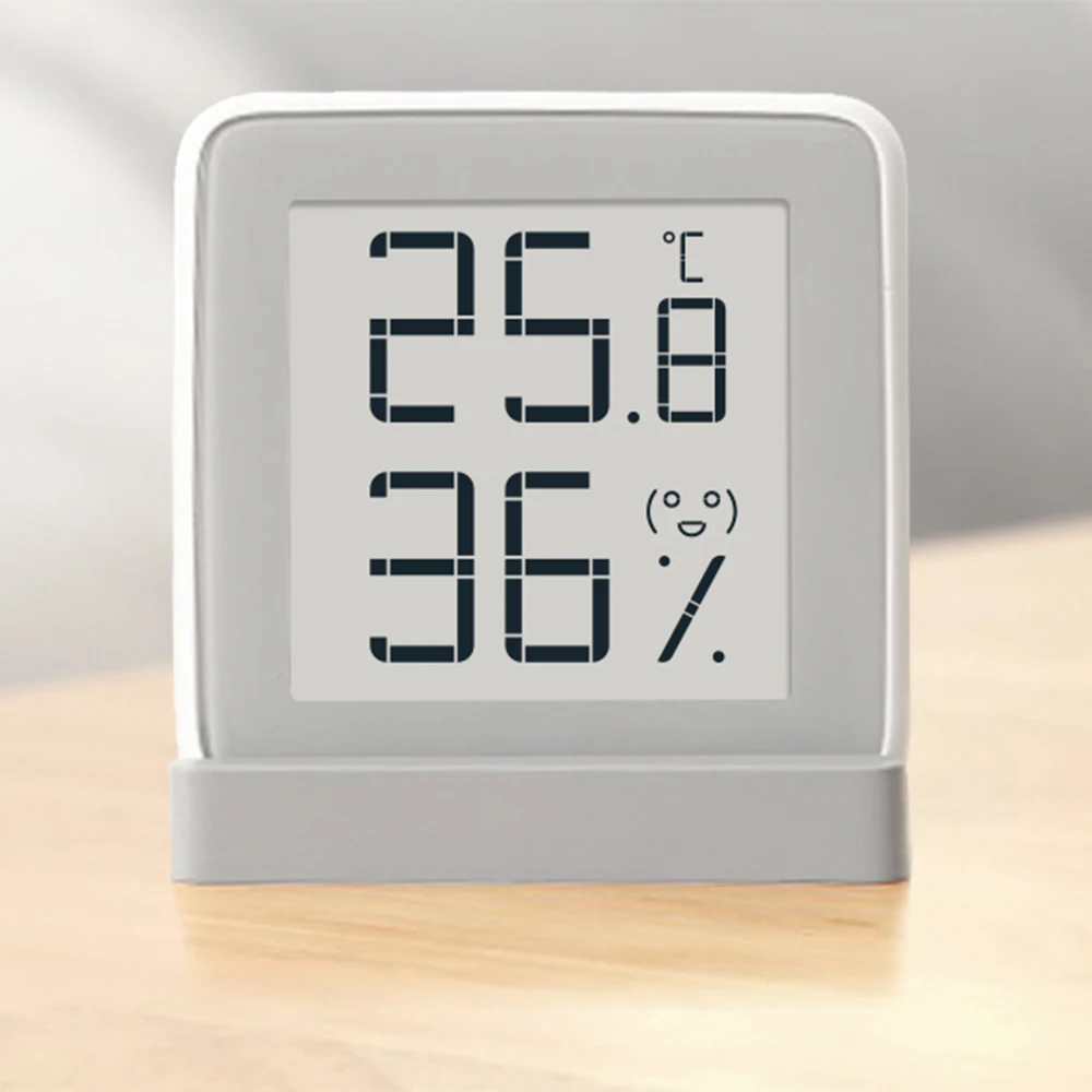 

New 360 Degree HD E-Ink Display Indoor Thermometer High Precision Temperature Humidity Gauge Weather Wireless Station Clock