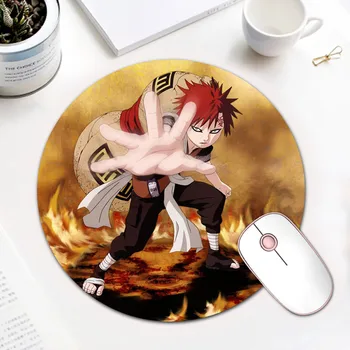 

Beautiful Computer PC Mouse Pad Rubber Cartoon NARUTO Gaara Round Mousepad 20CM 22CM 24CM Mice Mat for MacBook Xiaomi Lenovo