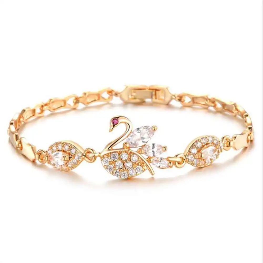 

Women Jewelry Simple zircon Swan Bracelet so036