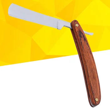 

Classic Steel Straight Edge Salon Barber Shaving Razor Shaver Wood Handle