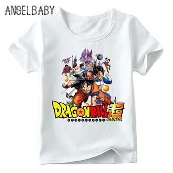 

Anime Dragon Ball Z Character Print Children T shirt Boys and Girls Summer Short Sleeve White Tops Kids Casual T-shirt