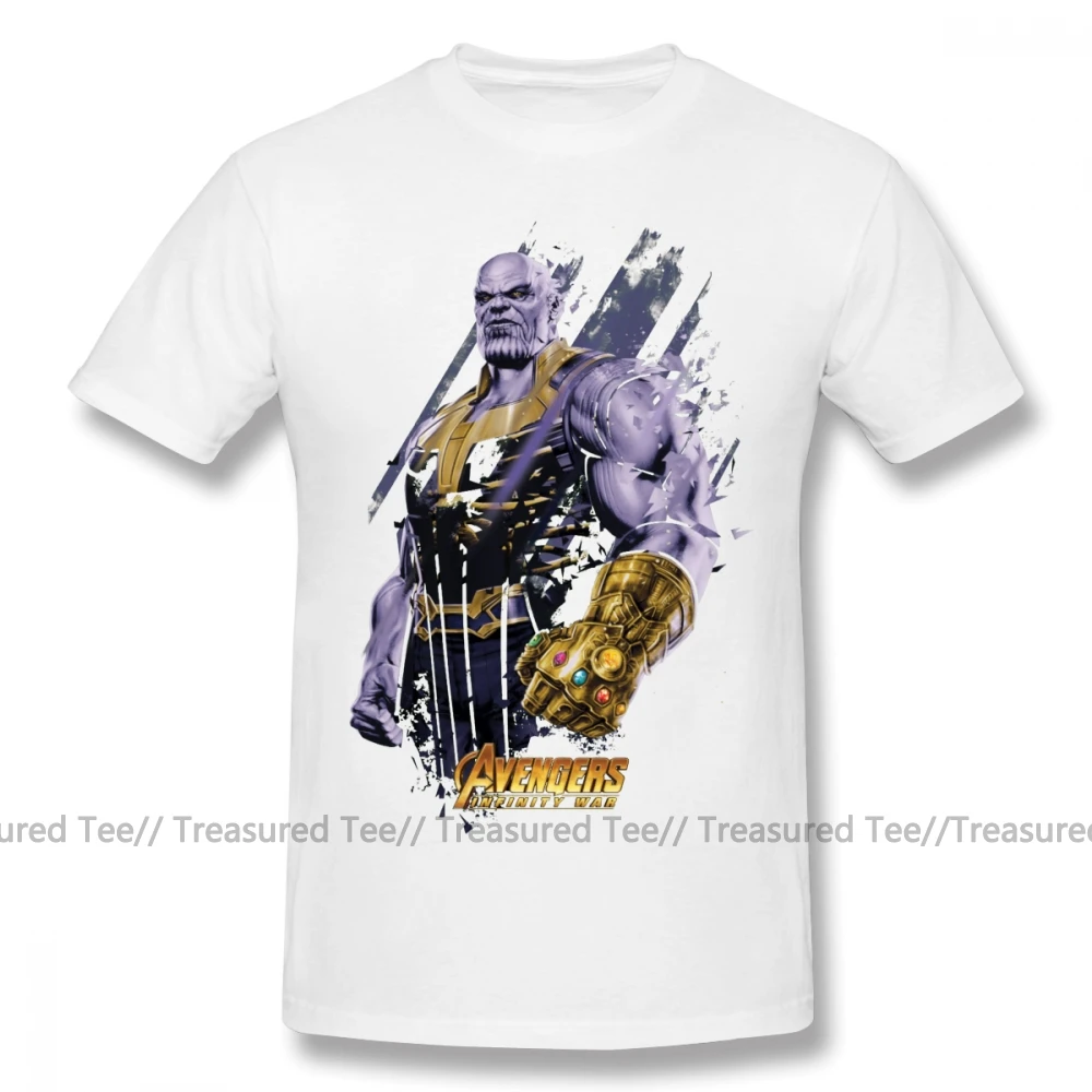 White Thanos футболка Thanos Shattered Graphic 1 футболка Хлопковая мужская футболка с коротким рукавом большая графическая Милая Пляжная футболка - Цвет: White