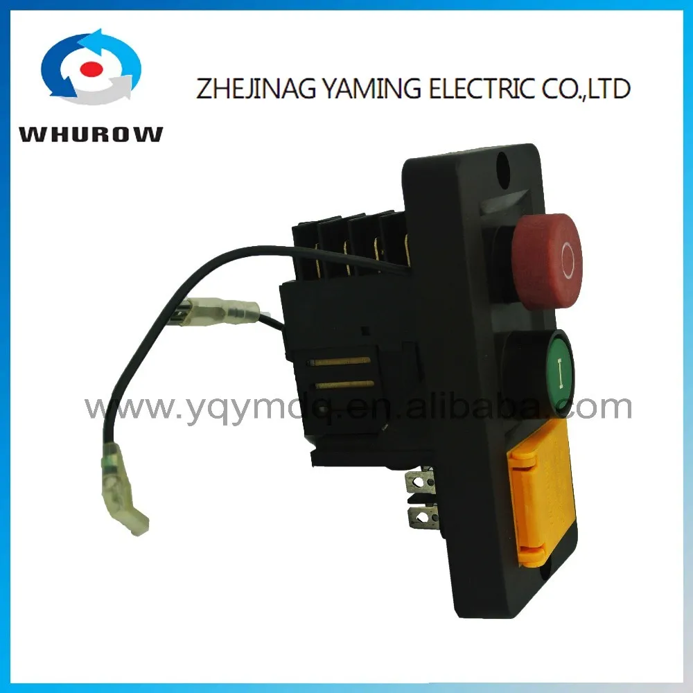Electromagnetic switch 7 Pin On Off Push Button Protective cover Emergency stop Ignition switch 16A 230V YCZ4-A