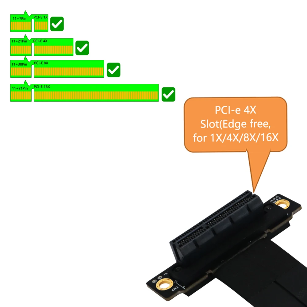 Кабель удлинитель PCI E 4X 24 см 270 градусов|Компьютерные кабели и разъемы| |