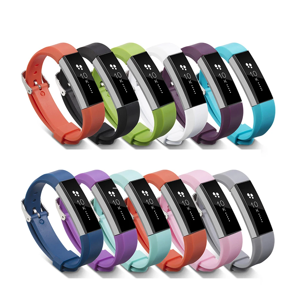 

Fashion Comfortable Soft Silicone Band for Fitbit Alta/Alta HR Glossy Surface Strap Replacement Wristband