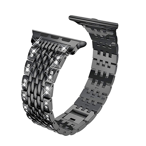 for Apple Watch 4 5 6 SE 7 Band 44mm 40mm 41 45mm Luxury Diamond Stainless Steel Metal Bracelet for iwatch 3 Band 38 42mm