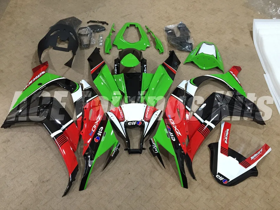 Литьевая форма) ABS полный обтекатель комплект подходит для Kawasaki Ninja ZX-10R ZX10R 2011- 11 12 13 14 15 Обтекатели Черный Красный Зеленый