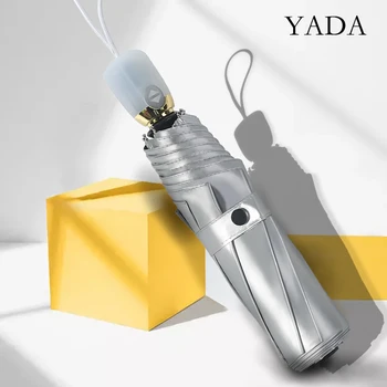 

YADA NEW Pure Colorful Automatic Umbrella Rain Sunny&Rainy Business Umbrella For Women Windproof Folding Umbrellas YS200165