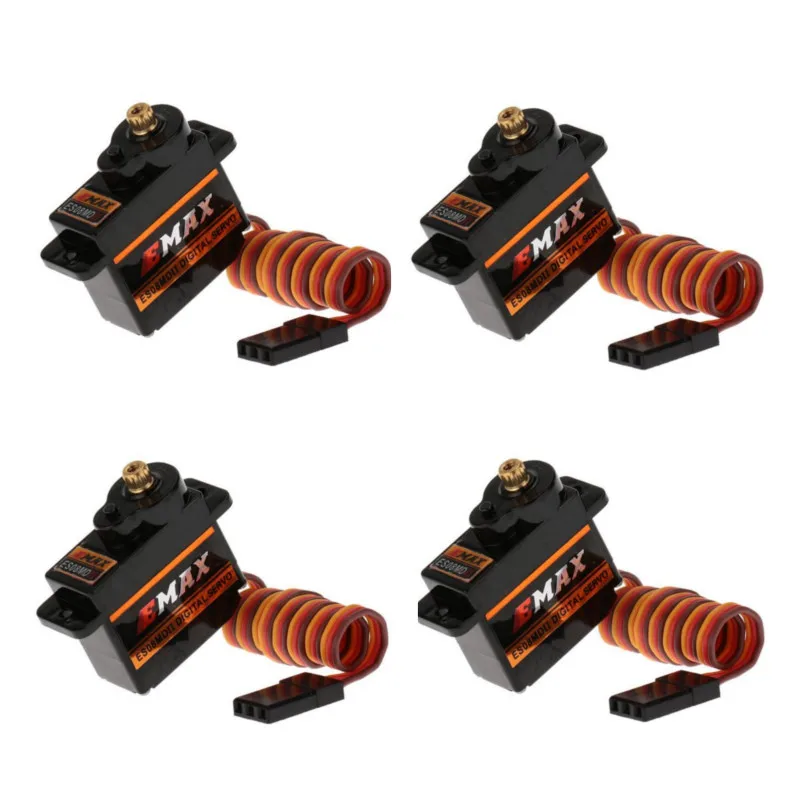 4 шт. Emax ES08MDII ES08MD 9g металлический цифровой микро сервопривод для RC 250 450 Вертолет