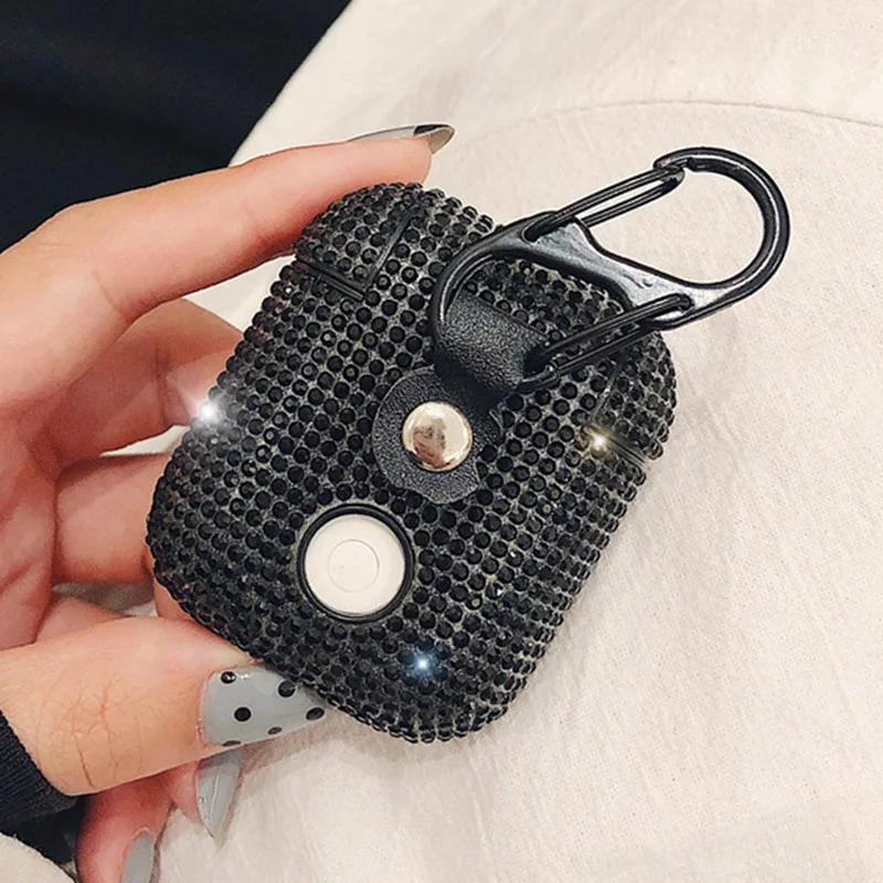 Блестящий чехол со стразами для беспроводных наушников с Bluetooth для AirPods 2, защитный чехол, аксессуары