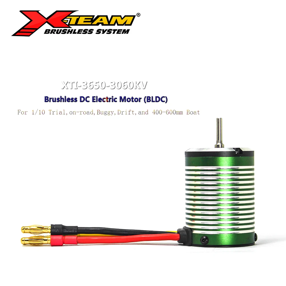 X-TEAM Brushless Motor 3650 3060KV BLDC Electromotor for 1/10 RC Car Trial on-road Buggy Drift 400-600mm Boat Replacement | Игрушки и