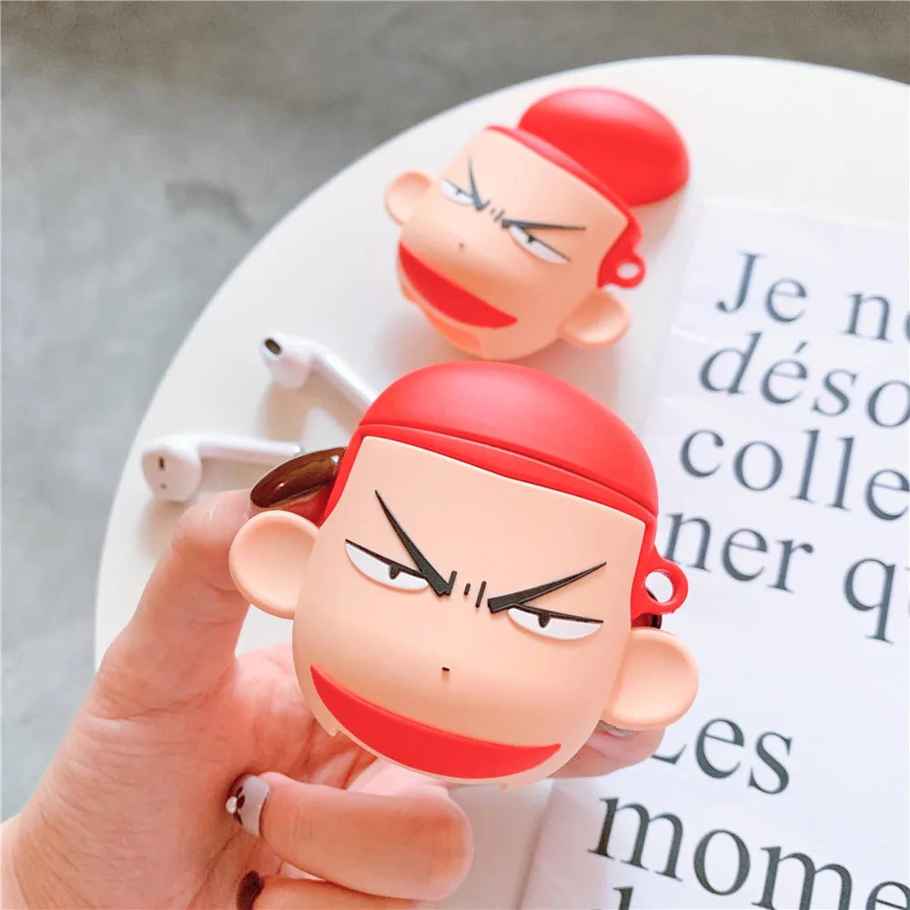 

3D Silicone SLAM DUNK Hanamichi Sakuragi case for airpods 1 2Protection Wireless Bluetooth Headset Cover For Air pods funda