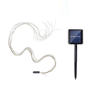 

200LED Outdoor Solor Light Branch Light Outdoor Garden Decor LED Copper Wire Tree Vine LightsStrings Horsetail Waterfall Light