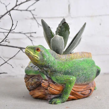 

Flower pot Creative Resin Lizard Shaped Crafts Plant Pot Garden Decorative Flowerpot Desktop Decor Vase