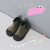 Children high-top canvas shoes baby with cotton warm soft bottom cute biscuit shoes spring & autumn boys girls school canvas 5