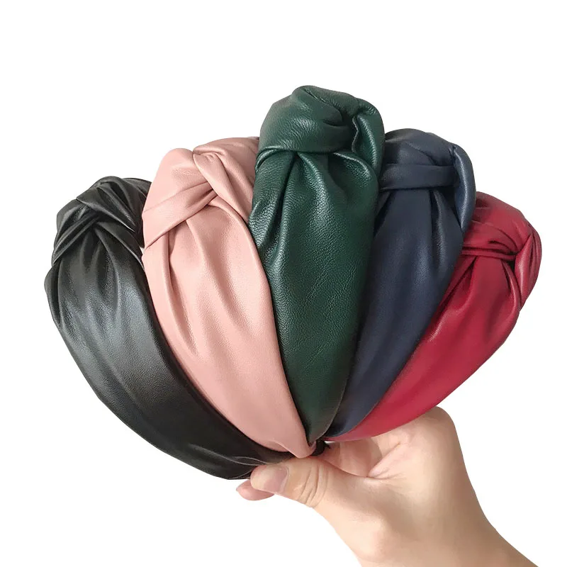 Wide Top Knot Hair Bands For Women Headdress Solid Color Cloth Headband Bezel Girls Hairband Hair Hoop Female Hair Accessories pearl hair clip