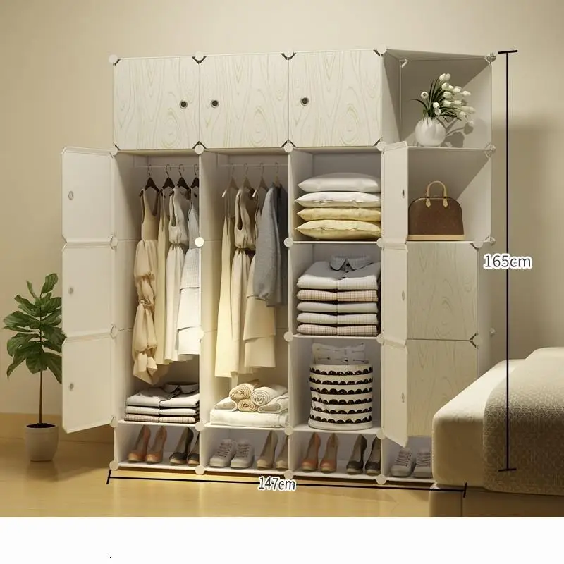 Per La Moveis Para Casa Gabinete Armadio Armario Ropero Szafa Meuble Rangement Closet De Dormitorio Guarda Roupa Mueble Wardrobe - Цвет: Version M