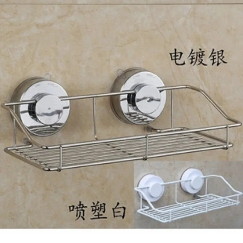 

Shower Room Sucker Type Rack Electroplate Stainless Steel Clematis Accept Frame Towel Rack Kitchen And Bathroom Articles