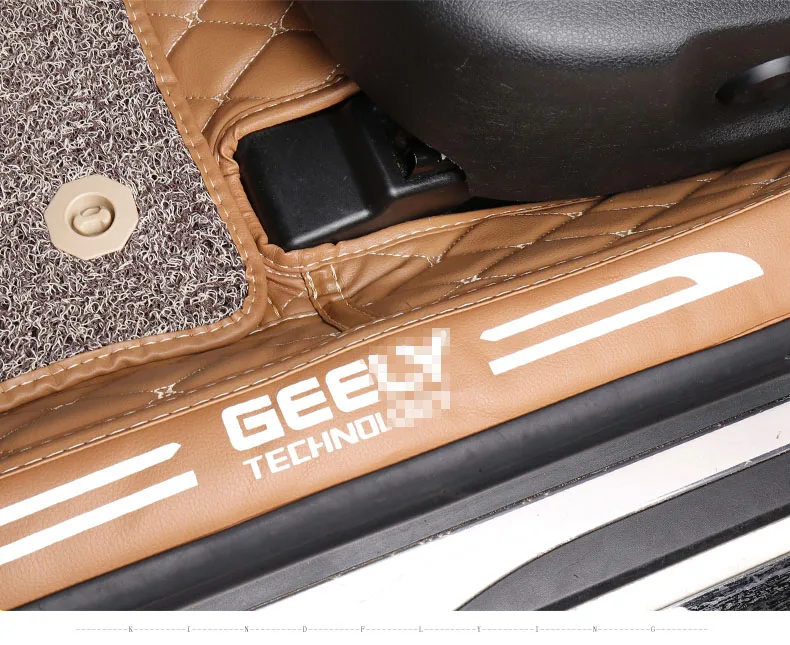 Волоконный кожаный автомобильный коврик для geely emgrand gt