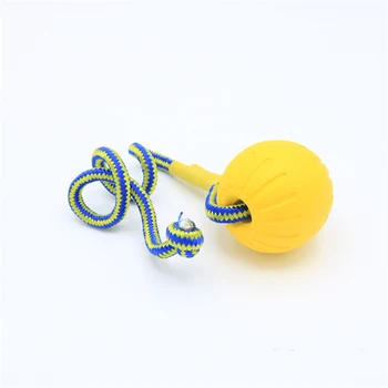 

1pc Teeth Indestructible Bite Rubber Puppy Funny Training Ball Chew Toys Play Fetch Solid With Carrier Rope Pet Dog 2019 NEW HOT