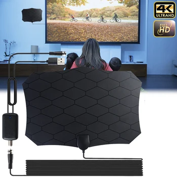 

New Indoor TV Antenna Digital HDTV 980 Miles Range Skywire 1080P 4K with Signal Booster