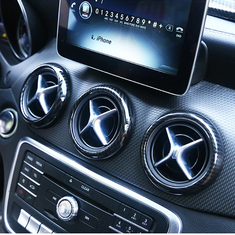 ANZULWANG для Mercedes Benz A B CLA GLA класс W176 W246 W117 X156 приборная панель вентиляционное отверстие украшения накладка наклейки стайлинга автомобилей