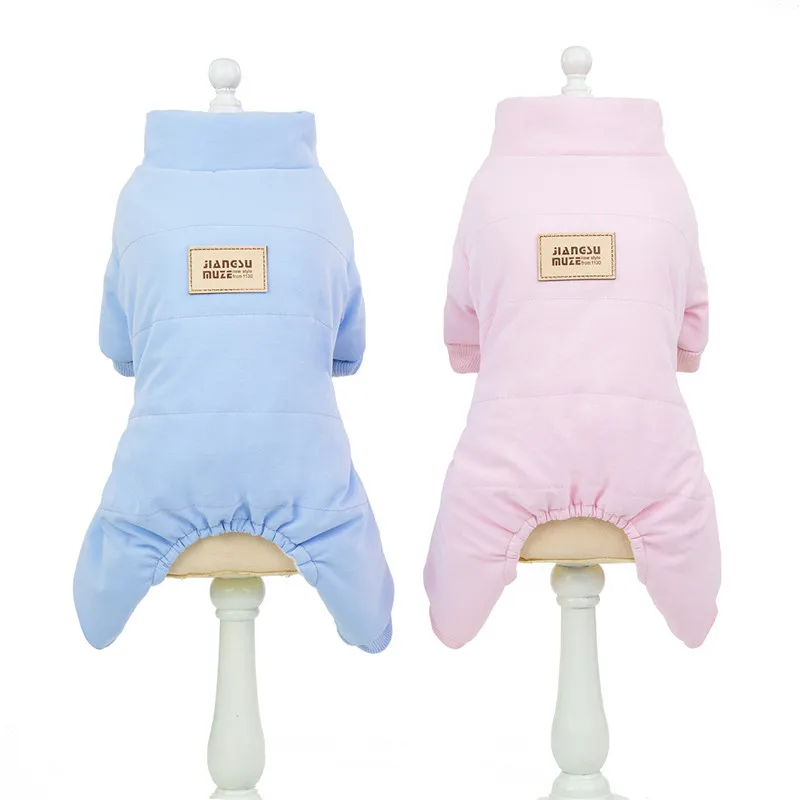 Зимний комбинезон для маленьких и средних собак комбинезоны пижама с