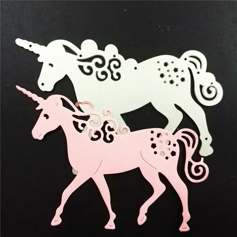 

Cute Unicorn Metal Cutting Dies For Scrapbooking Stencils DIY Album Cards Embossing Folder Die Cutter Template Party Decoration