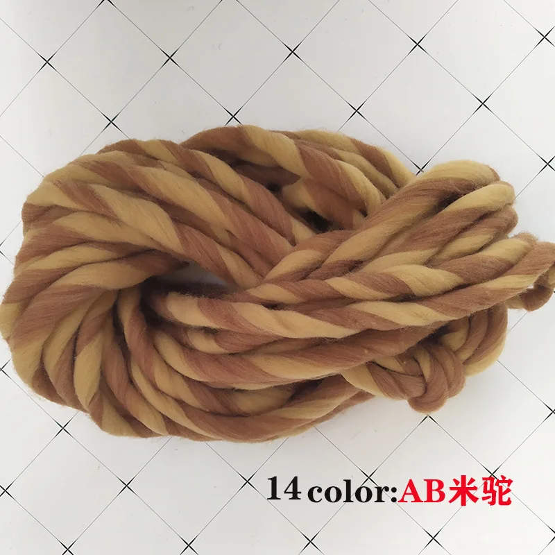 NO.14 7 s/1 250 г/шт. 4 шт./лот 1,8-2,0 см Новая мода DIY вязание крючком необычная пряжа ручное вязание супер крупная Исландская шерсть необычная пряжа - Цвет: NO.14