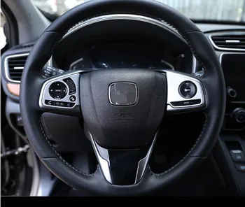 

2Pcs/Set Car Steering Wheel Sequins Cover Interior Decoration Trim For Honda CRV 2017 ABS Chrom Accessories