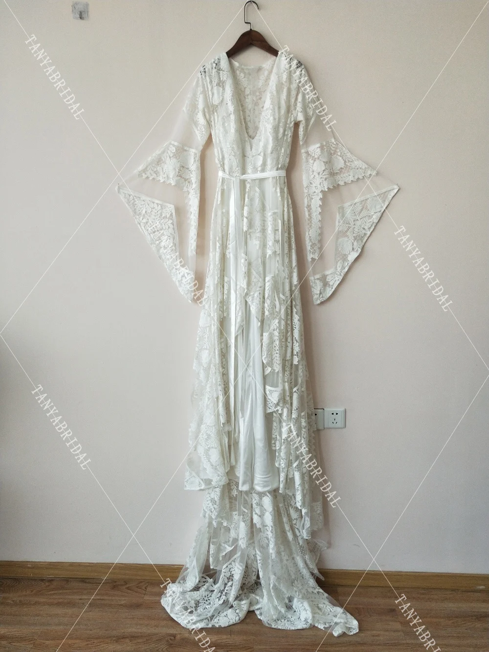 Вечные Свадебные платья с воланами и кружевным краем, элегантные богемные свадебные платья, женские свадебные платья, DW195