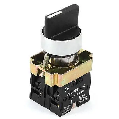

Panel Mounting 3 Position Selector Black Rotary Switch AC 240V 3A 2NO DPST