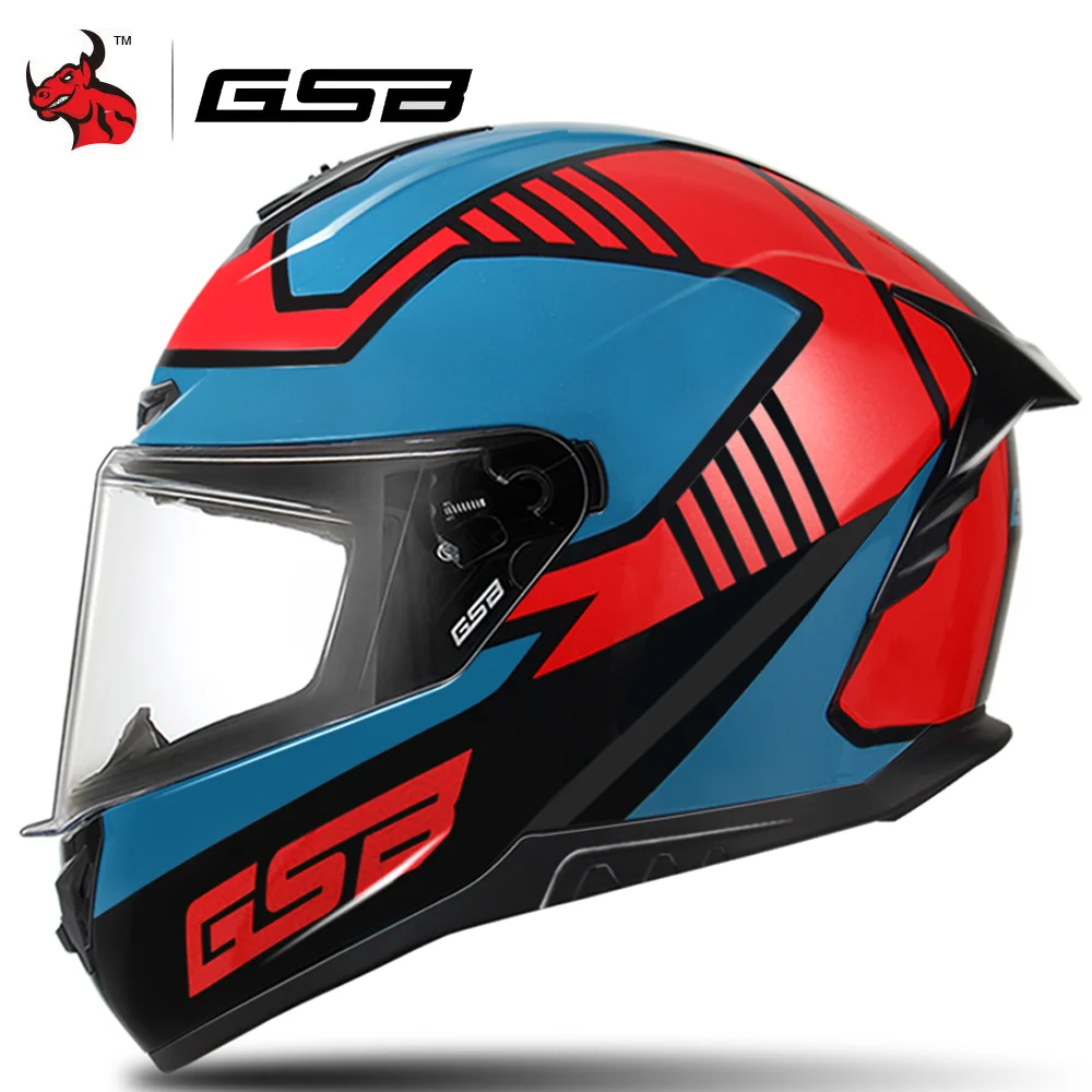 GSB Casco Moto Men Full Face Motorcycle Helmet Moto Riding ABS Material Motocross Helmet Motorbike Capacete Moto
