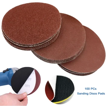 

100Pcs Assorted 80-3000 Grits Sheets Abrasive Paper Circular Sander Cleaning Tools Mini 2inch Hook Loop Sanding Disc Set