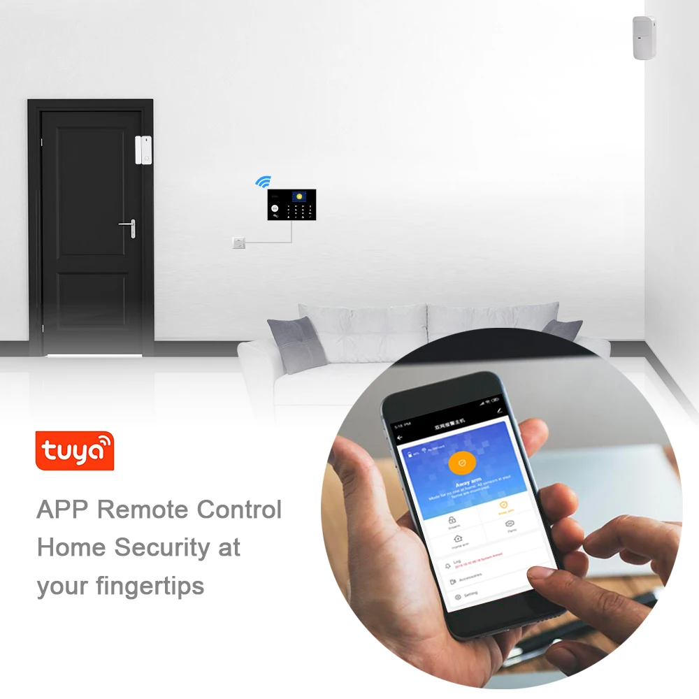 Awaywar Tuya 433 МГц беспроводной Wi Fi GSM RFID система охранной сигнализации комплект