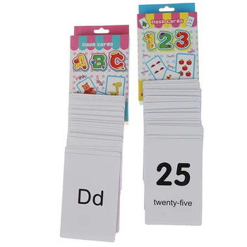 

36pcs Flash Cards Learn English Word Number Baby Literacy Game Educational Card
