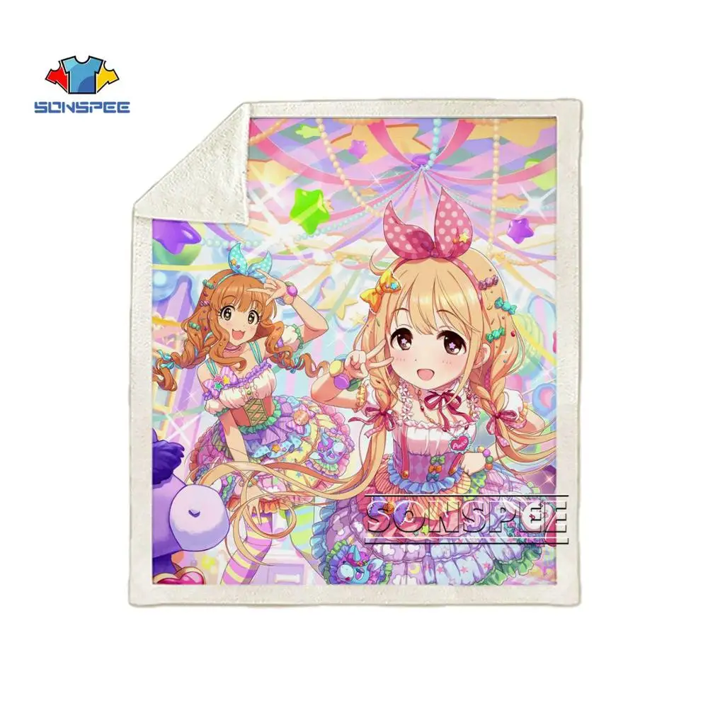 SONSPEE Idol Master Золушка Девушка Дети взрослый 3d принт одеяло Теплый диван одеяло покрывало путешествия постельные принадлежности магазин при фабрике K105