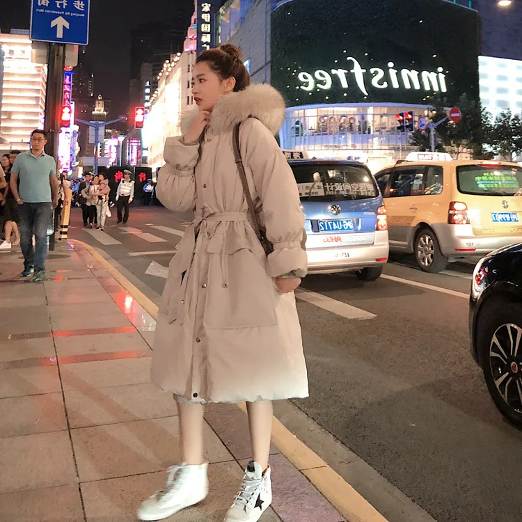 Модное зимнее длинное Свободное пальто размера плюс женское манто Femme Hiver пуховик Harajuku Parka Feminina Корейская верхняя одежда