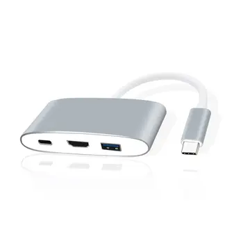 

Type-C to HDMI UHD 4K Adapter High Speed USB3.0 Hub Converter With PD Charging Ports For MacBook Projector HDTV