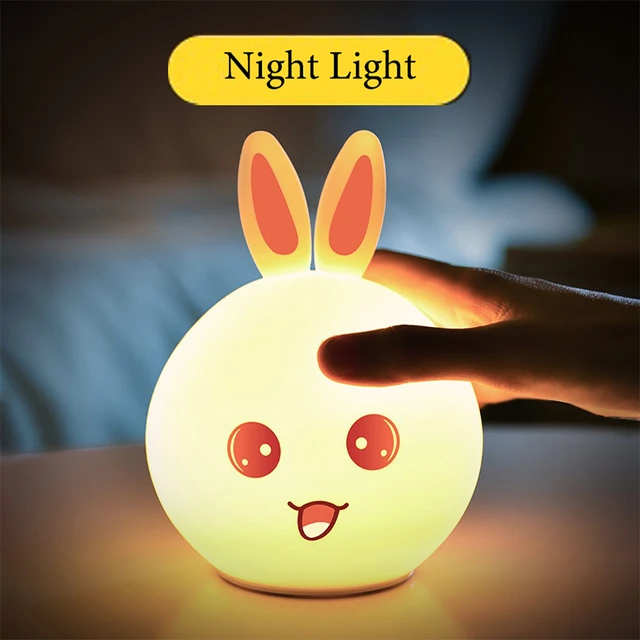 Veilleuse bébé - Veilleuse lapin multi-couleur pour enfant – Une