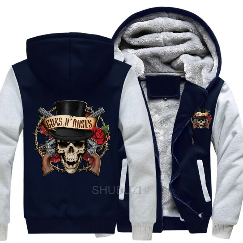 Толстовки с принтом guns N Roses мужские/wo мужские утепленные флисовые толстовки теплые мужские куртки повседневные толстовки на молнии зимние пальто для косплея