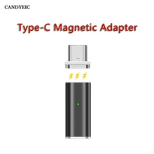 CANDYEIC TYPE-C Магнитный адаптер для Android samsung S10 huawei mate 30 зарядное устройство, USB C Магнитная Зарядка для Xiaomi Redmi зарядка