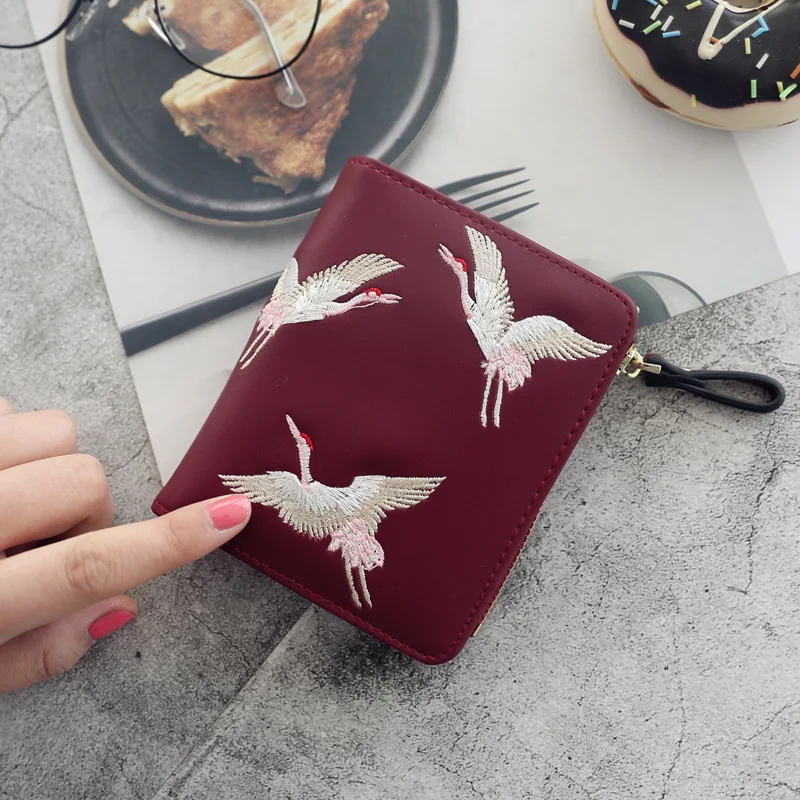 Fashion Women Short Wallet Small Compact Bifold Wallet Lady Cute Zipper Coin Purse Card Holder Female Hasp Mini Clutch for Girl