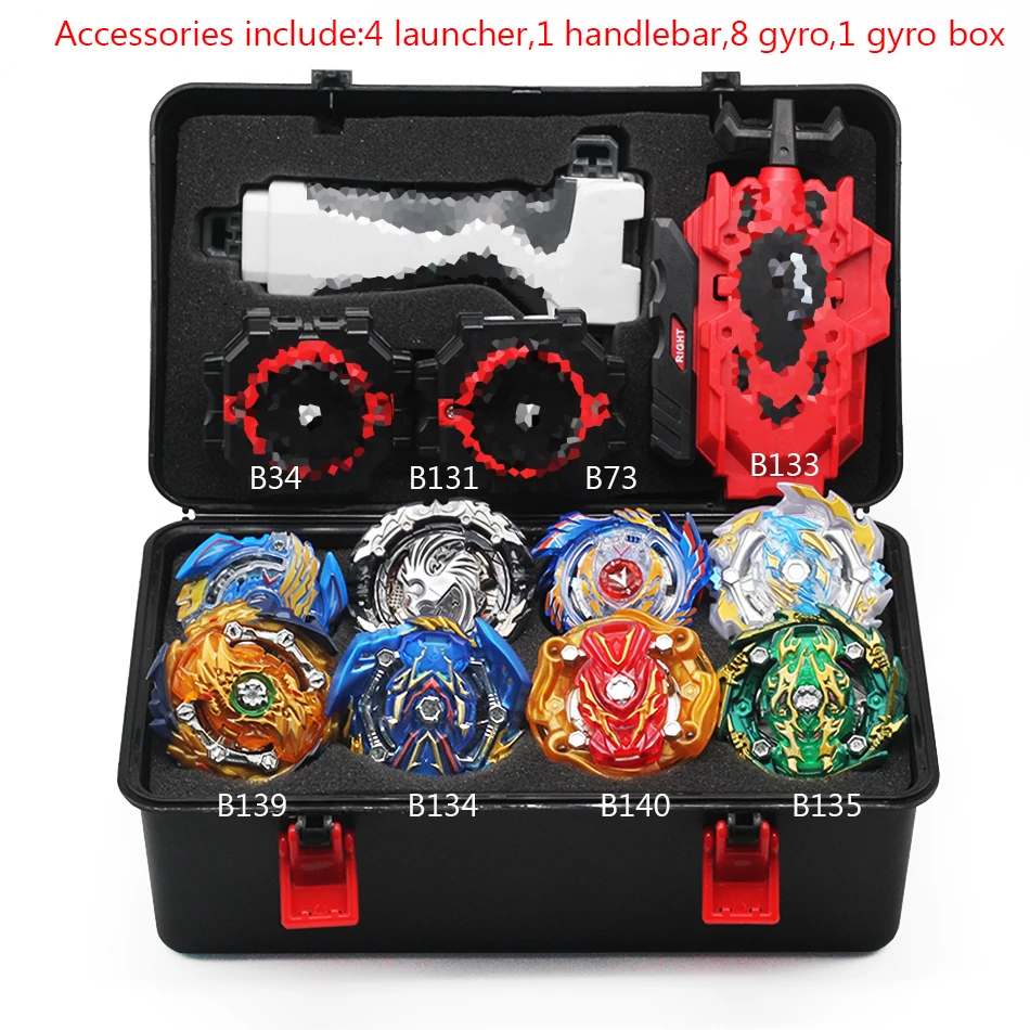 B6 Beyblade Burst игрушка B150 B149 B148 металлический Funsion Bayblade набор коробка для хранения с ручкой пусковая пластиковая коробка игрушки для детей - Цвет: B6