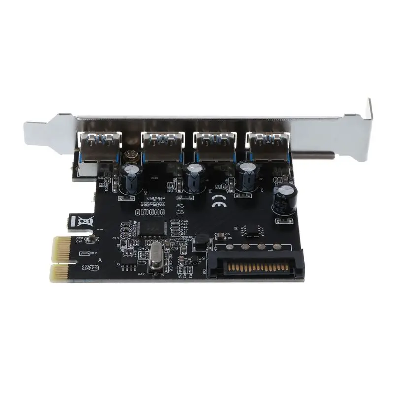 PCI-E PCI Express к USB 3,0 через Чип SATA интерфейс 4 порта адаптер конвертер карты для настольных ПК Windows