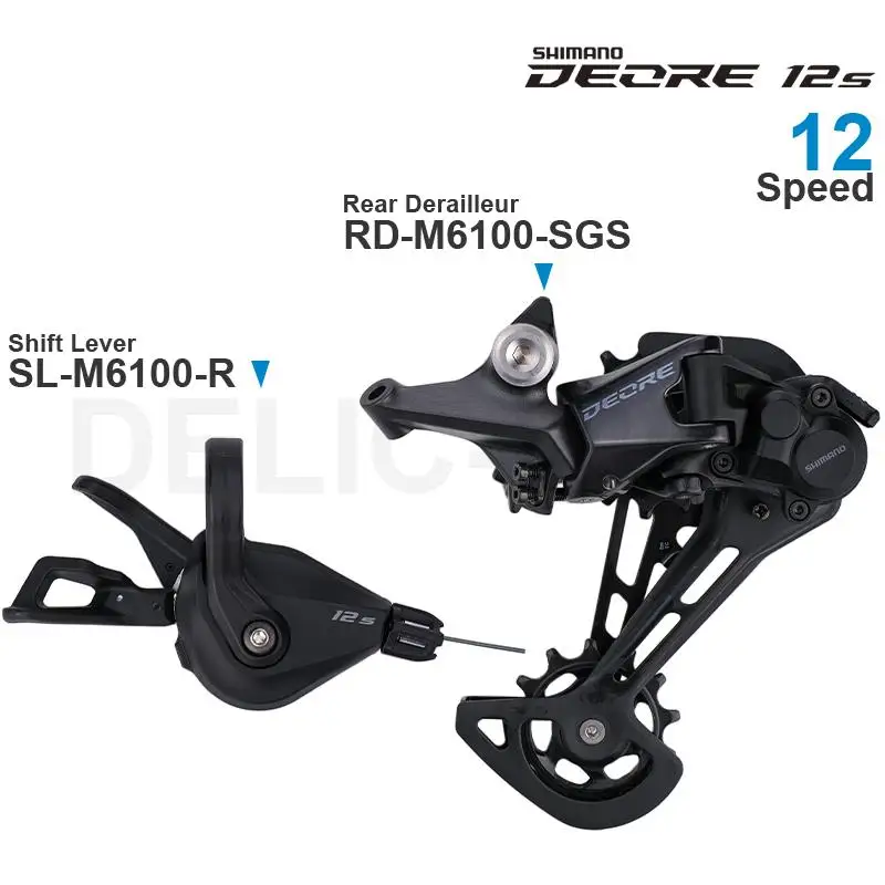 Bike Derailleurs Rear Derailleur Rear Derailleur Pulley Bike Shifters Road Bike Groupset SHIMANO DEORE M6100 SLX 12 Speed Groupset Shifter SL-M6100 SL-M7100 Rear Derailleur RD-M6100-SGS 1x12-speed Original Parts