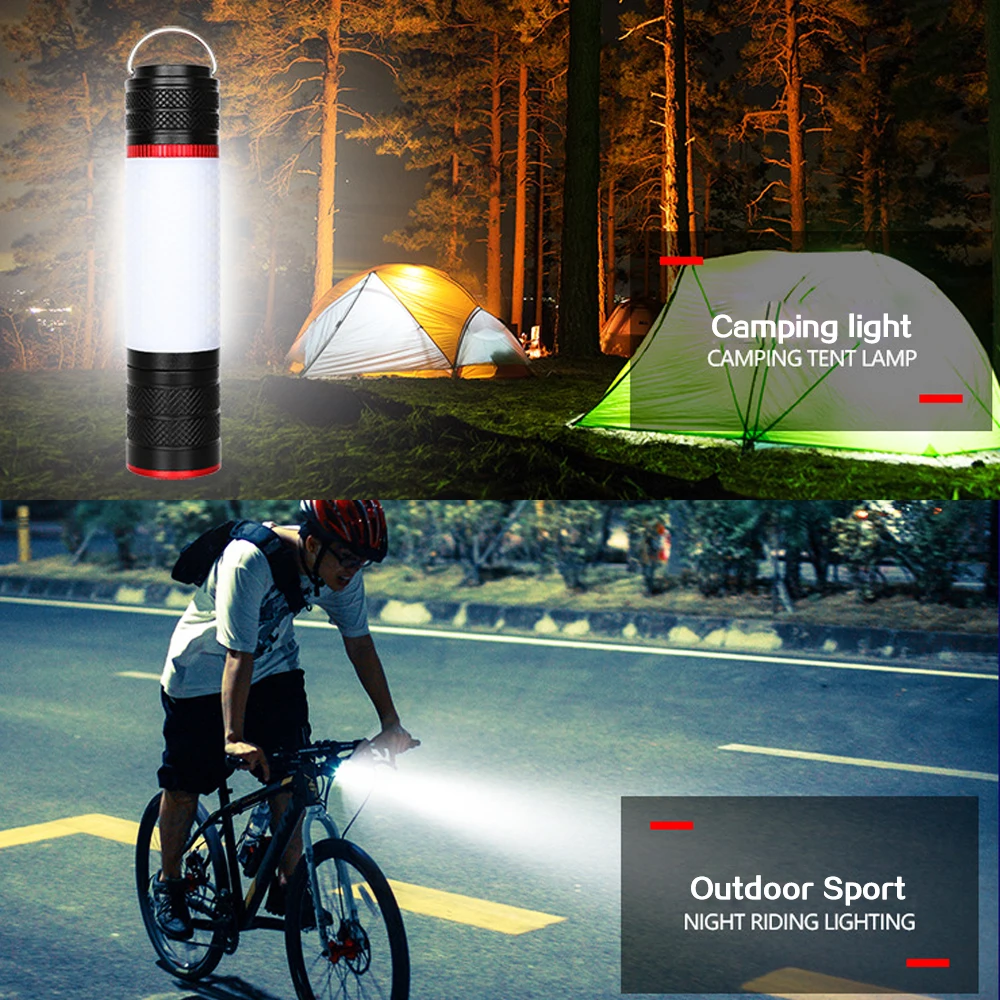 LED Camping Light 6 Modes Waterproof Camping Lantern Work Light Tent Magnetic Tail Flashlight Torch Emergency
