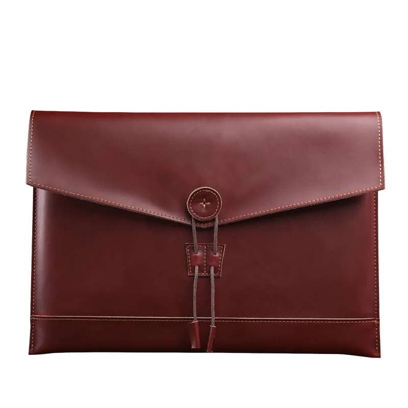 Del Cuoio Genuino Borsa Del Computer Portatile Per Macbook Mac Pro13 Pollici 15 Pollici Del Computer Portatile Di Affari Borsa In Pelle Borse Per Comp