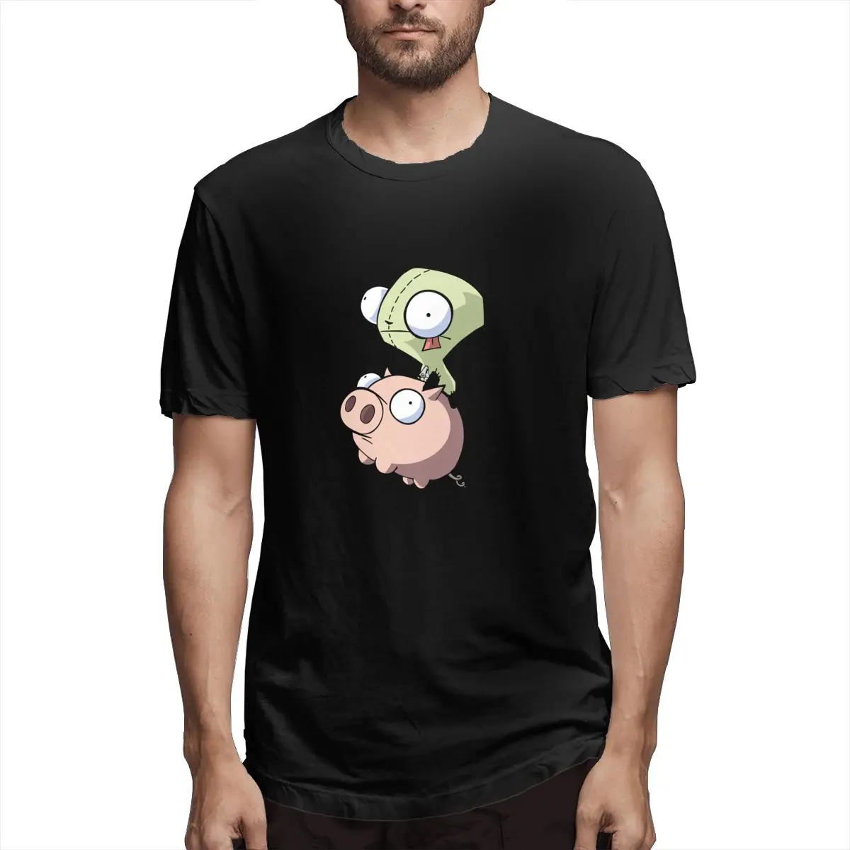 Invader ZIM Photo print casual mens o-neck Harajuku t shirts and fashion Men's Short Sleeve T-shirt Invader ZIM Photo print casual mens o-neck Harajuku t shirts and fashion Men's Short Sleeve T-shirt